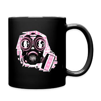 gas mask - Full Colour Mug - black - Right