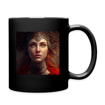 Königin des Herbstes - Tasse einfarbig - Schwarz - Rechts