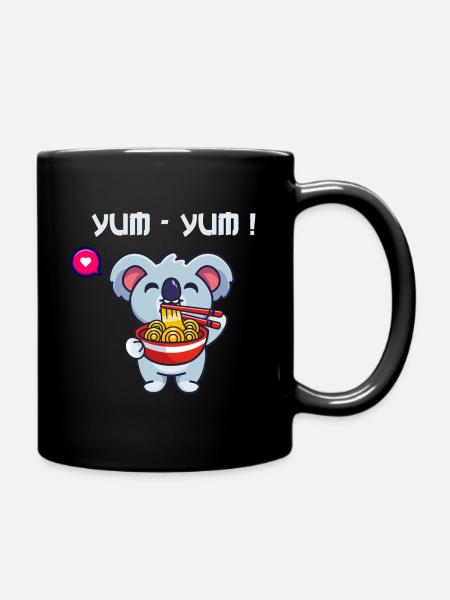 Instant Nudeln China Koala Ramen Pasta Spaghetti - Tasse einfarbig - Schwarz
