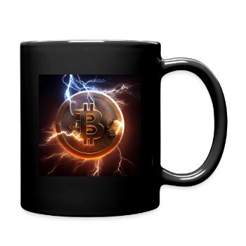 BTC - The Power of Lightning - Tasse einfarbig - Schwarz - Rechts