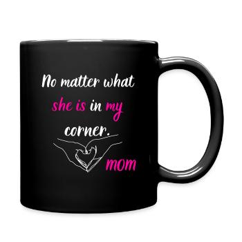 Die Liebe der Mutter - Tasse einfarbig - Schwarz - Rechts