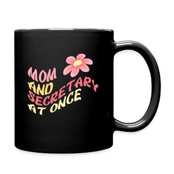 Mama und Sekretärin zugleich - Tasse einfarbig - Schwarz - Rechts