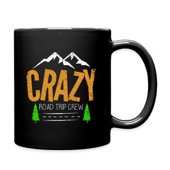 Verrückte Roadtrip-Crew | Urlaubsreisen - Tasse einfarbig - Schwarz - Rechts