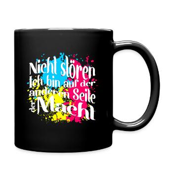 Ich bin auf der andern Seite der Macht - Tasse einfarbig - Schwarz - Rechts