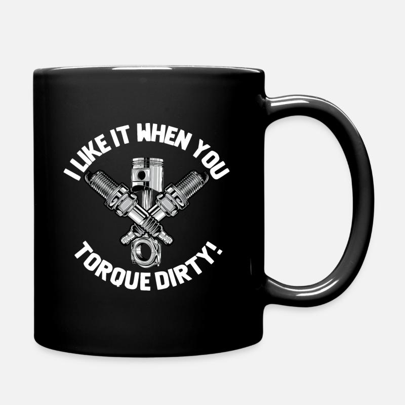 Ich mag es, wenn du schmutzig drehst - Tasse einfarbig - Schwarz
