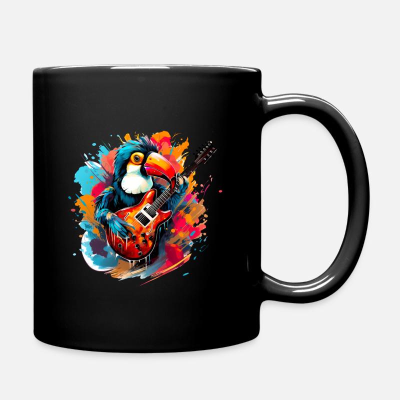 Tukan mit Gitarre - Tasse einfarbig - Schwarz