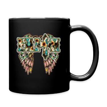 faith wing - Full Colour Mug - black - Right