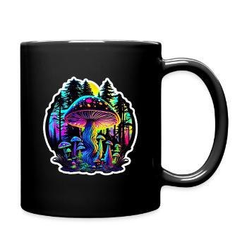 Magic Mushroom in the Forest - Tasse einfarbig - Schwarz - Rechts