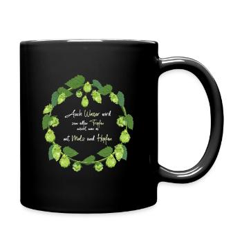 edler Tropfen - Tasse einfarbig - Schwarz - Rechts