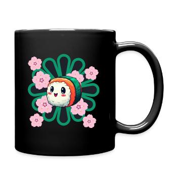 Sushi heureux - Mug uni - noir - Droite