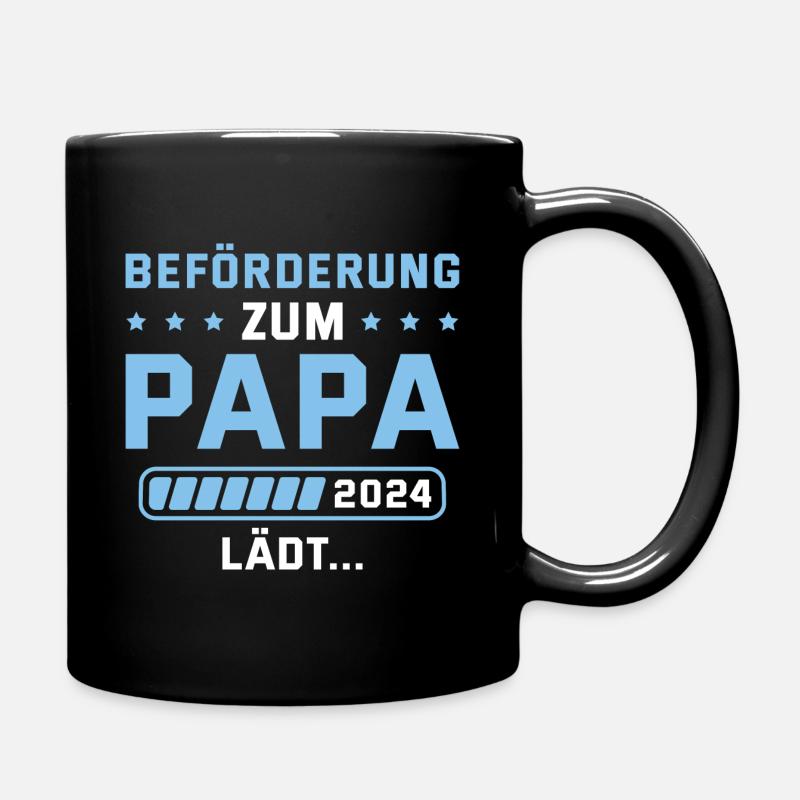 Schwangerschaft Beförderung zum Papa 2024 lädt - Tasse einfarbig - Schwarz