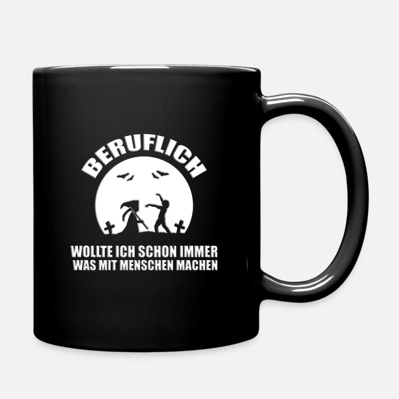 SENSENMANN - REAPER - BERUFLICH WOLLTE ICH SCHON.. - Tasse einfarbig - Schwarz