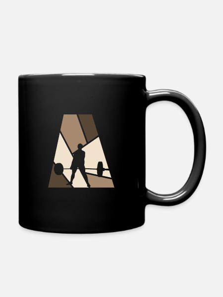 Deadlift Fitnessstudio Gym - Full Colour Mug - black
