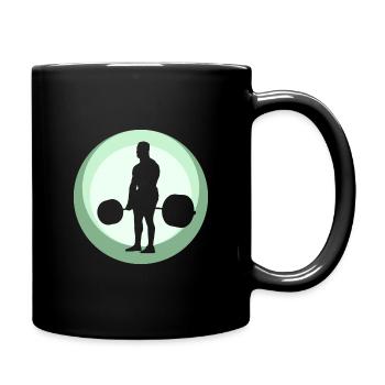 Weightlifting Deadlift Fitnessstudio - Tasse einfarbig - Schwarz - Rechts