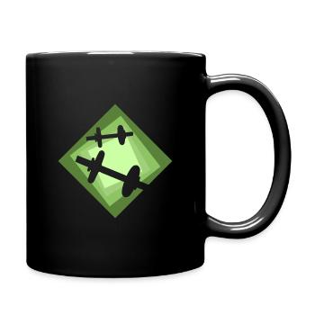 Bodybuilder Fitnessstudio - Tasse einfarbig - Schwarz - Rechts
