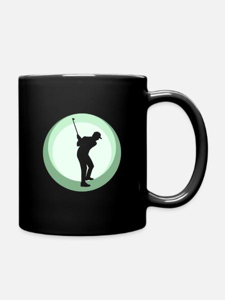 Golf Golfer Putting - Tasse einfarbig - Schwarz