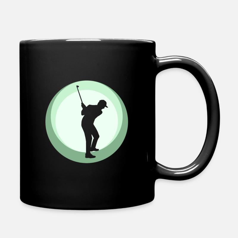 Golf Golfer Putting - Tasse einfarbig - Schwarz
