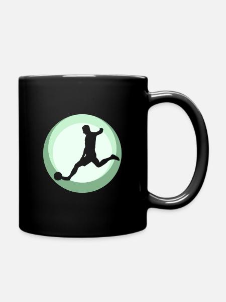Fußball Kicken - Tasse einfarbig - Schwarz
