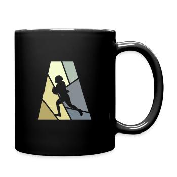 Rugby American Football Footballer - Tasse einfarbig - Schwarz - Rechts