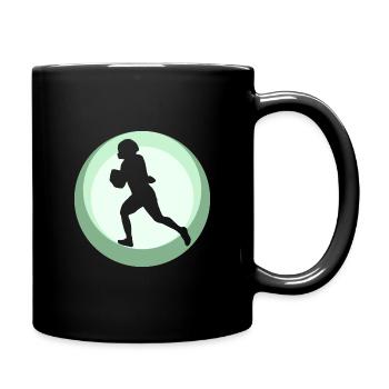 American Football Gridiron Touchdown - Tasse einfarbig - Schwarz - Rechts