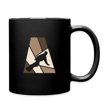 Snowboarder Snowboard Wintersport - Tasse einfarbig - Schwarz - Rechts