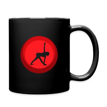 Power Meditation Sun Salutation - Full Colour Mug - black - Right