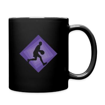 Basketballer BBall Basketball - Tasse einfarbig - Schwarz - Rechts