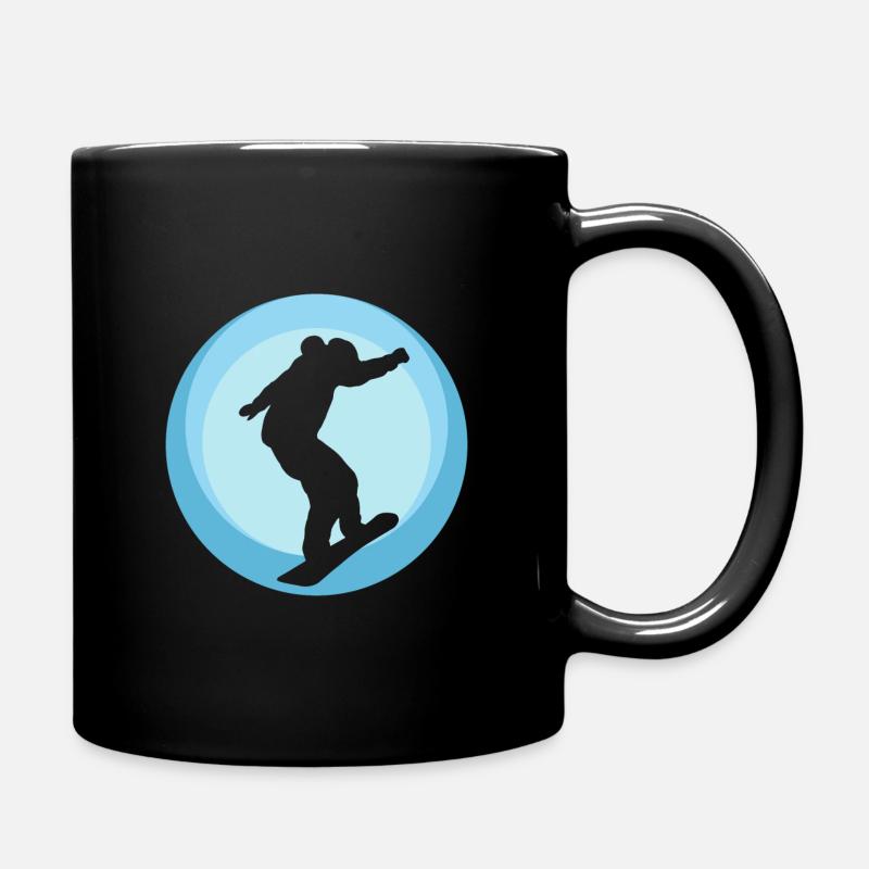Snowboardfahrer Wintersport - Tasse einfarbig - Schwarz