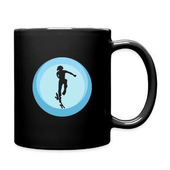 Skateboard Skateboarder Skateboarding - Tasse einfarbig - Schwarz - Rechts