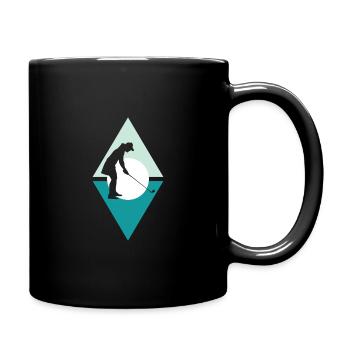 Golf Golfing Golf Ball - Full Colour Mug - black - Right