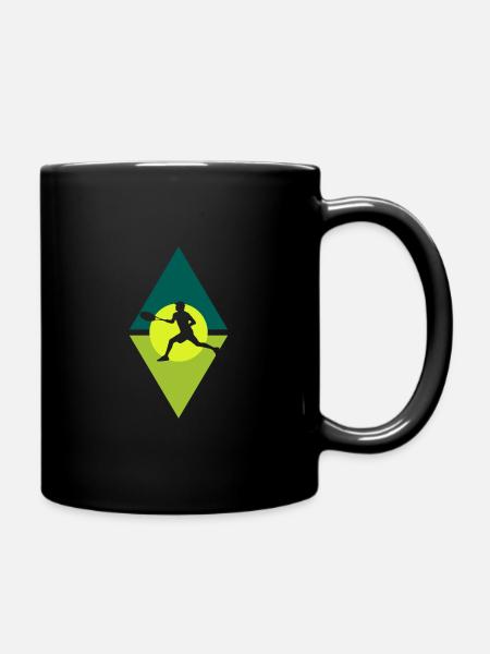 Tennis Tennisschlag Tennisschläger - Tasse einfarbig - Schwarz