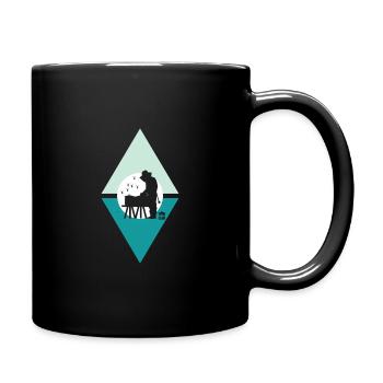 Imker Honigbiene Wabe - Tasse einfarbig - Schwarz - Rechts