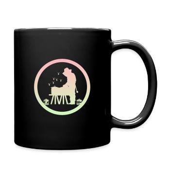 Abeilles Nid d’abeille Abeille - Mug uni - noir - Droite