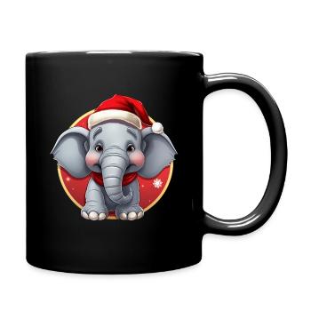 Elephant Christmas - Full Colour Mug - black - Right