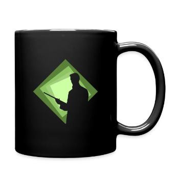 Billardkugel Billard Billardspieler - Tasse einfarbig - Schwarz - Rechts