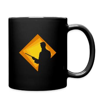 Billardkugel Billard Billardspielerin - Tasse einfarbig - Schwarz - Rechts