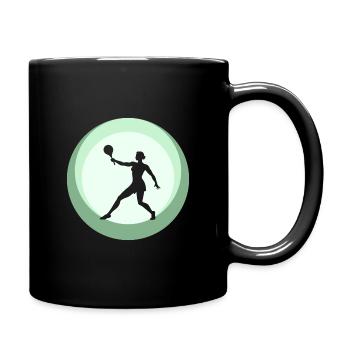 Beachtennis Beachball Tennis - Tasse einfarbig - Schwarz - Rechts