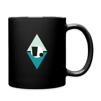 Beerpong Bier Bierflasche - Tasse einfarbig - Schwarz - Rechts