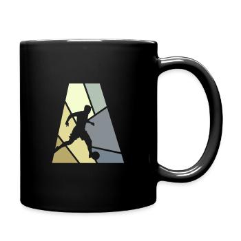 Beach Soccer Beach Soccer Fußballspieler - Tasse einfarbig - Schwarz - Rechts
