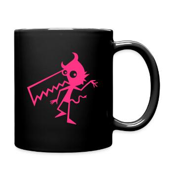 Sägennase - Tasse einfarbig - Schwarz - Rechts