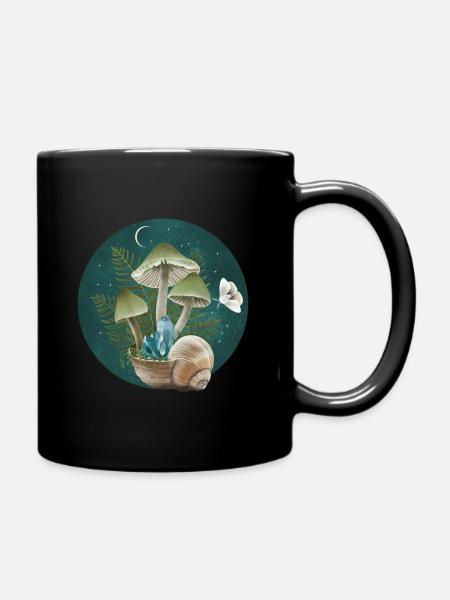 Champignons dans une coquille d’escargot - Mug uni - noir