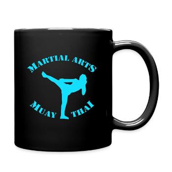 Muay thai - Full Colour Mug - black - Right