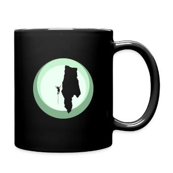 Klettern Bergsteigen Seilklettern - Tasse einfarbig - Schwarz - Rechts