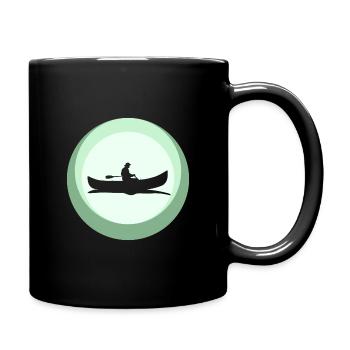 Kanu Paddeln Rudern - Tasse einfarbig - Schwarz - Rechts