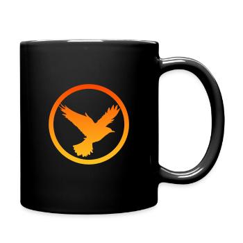 Fliegen Fliegen Vogelschwarm - Tasse einfarbig - Schwarz - Rechts