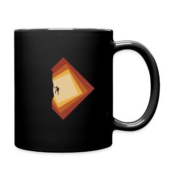 Seilklettern Alpinismus Klettern - Tasse einfarbig - Schwarz - Rechts