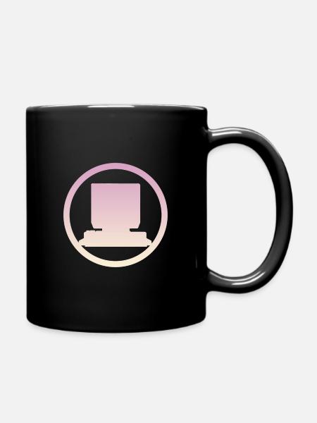 Computer Work Computer Computer - Full Colour Mug - black