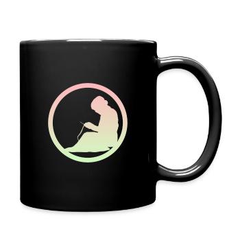 Crochet à l’aiguille de laine - Mug uni - noir - Droite