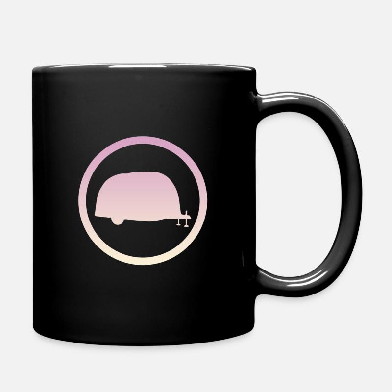 Camper Caravan Caravan - Full Colour Mug - black