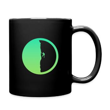 Kletterer Seilklettern Felsklettern - Tasse einfarbig - Schwarz - Rechts